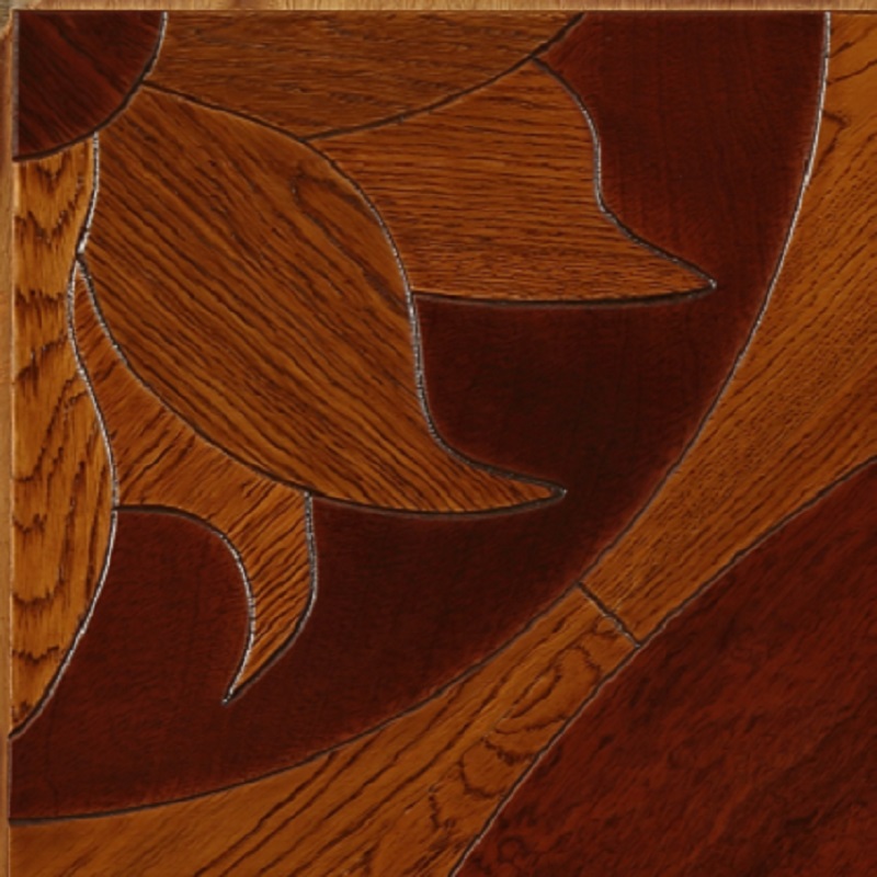 Natural Brown Color Art Parquet Wood Flooring Customs made