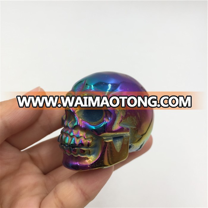 Wholesale Hand Carved Angel Aura Quartz Crystal Skulls for sale