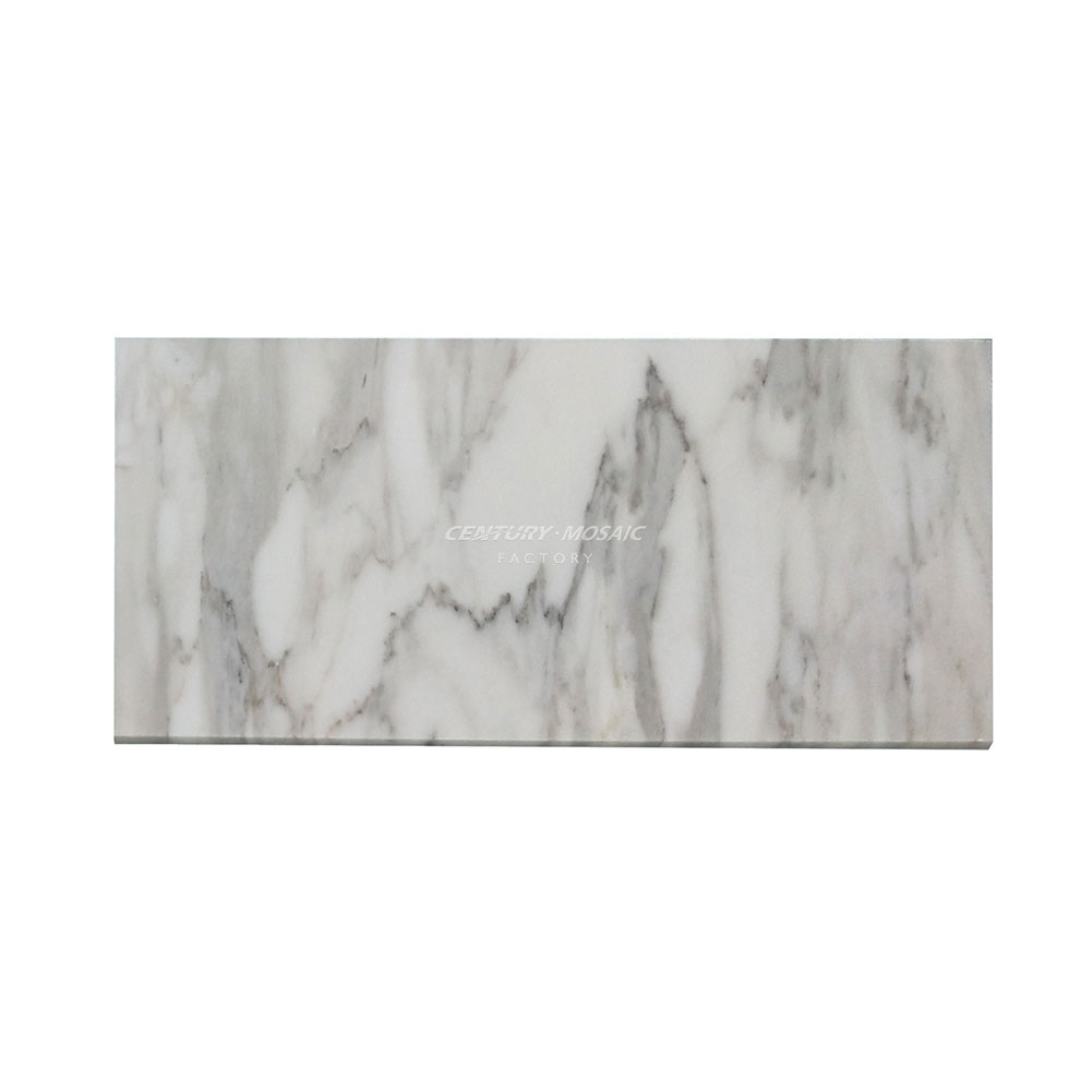 Asian Calacatta Gold White Marble Tile With Gold Veins