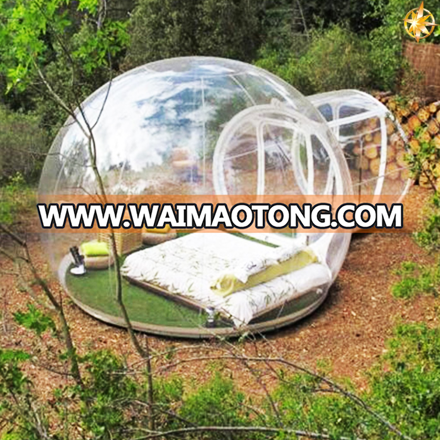 Outdoor  inflatable football sports helmet dome entrance tent