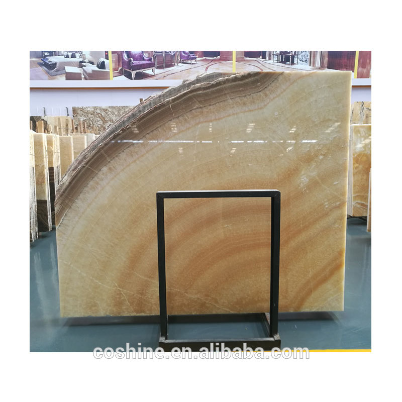 Decoration bar top backlit onyx honey marble slabs