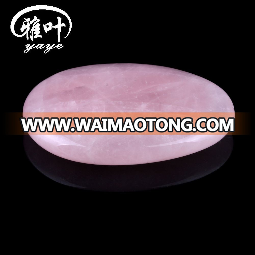 Wholesale Natural Rose Quartz Worry Stone Thumb Stone