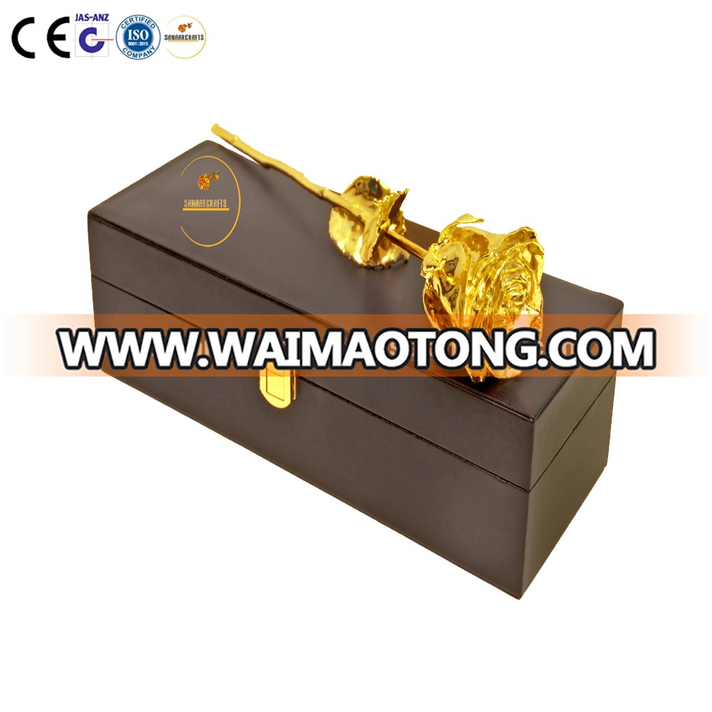 Beautiful Natural Gold Rose With Beautiful Gift Box