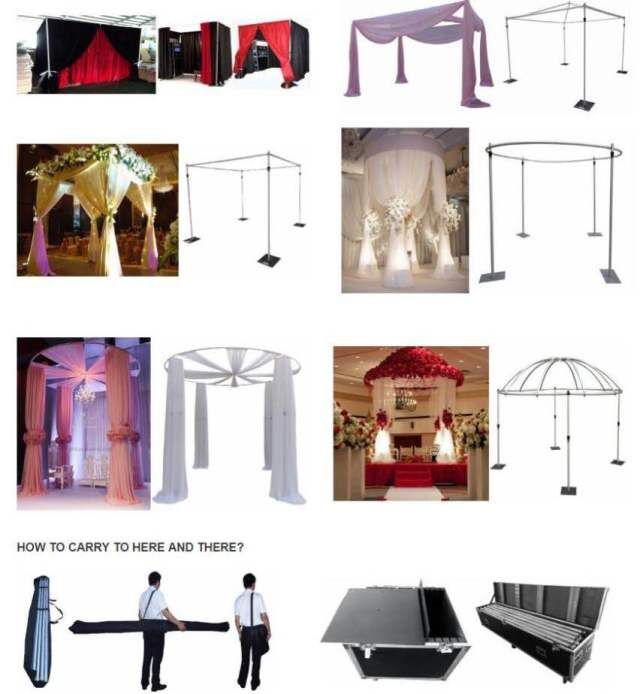 pipe and drape wedding reception tent