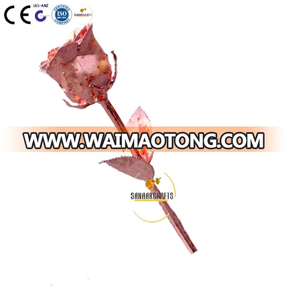 Valentine Gift Copper Plated Natural Rose