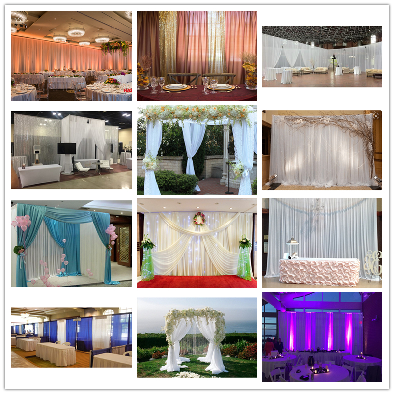 pipe and drape wedding reception tent