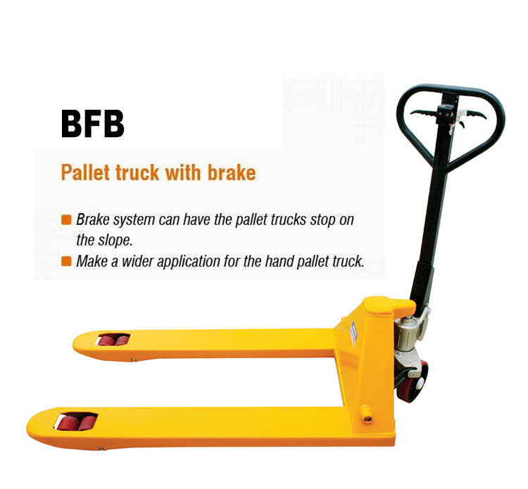 Sinolift BFB braked pallet truck with epoxy powder coated