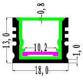 Waterproof LED linear light design aluminum profile for flexible LED strips