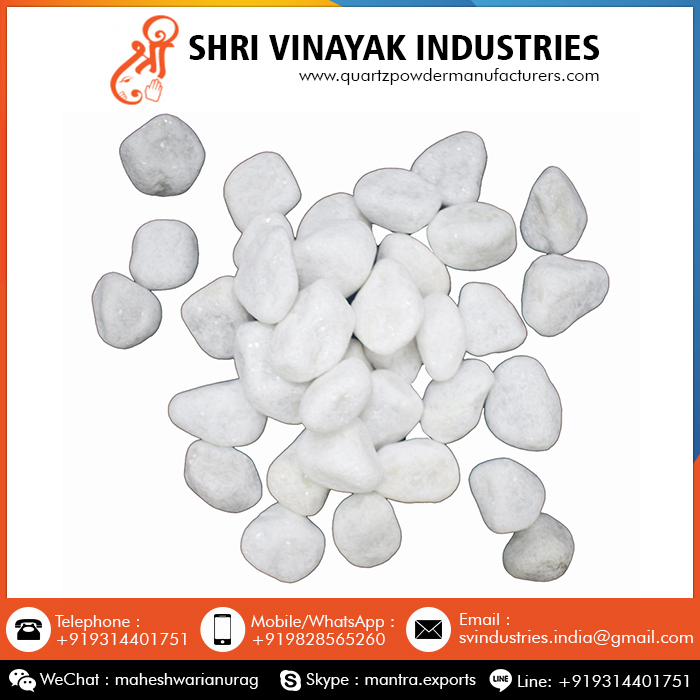 Milky White 10 MM to 80 MM Pebbles Stone