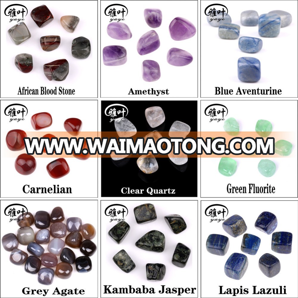 Wholesale Natural semi precious engraved tumbled stone