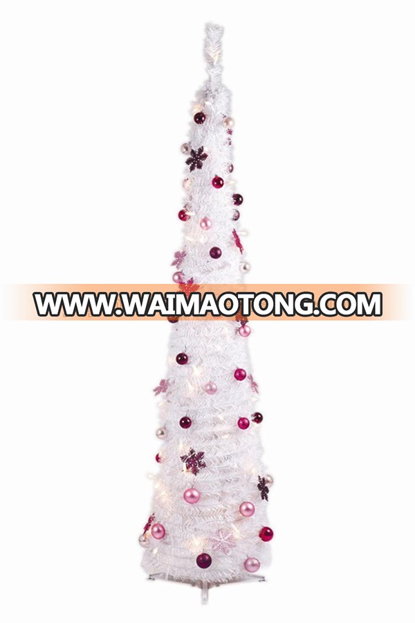 christmas artificial tinsel pop up tree