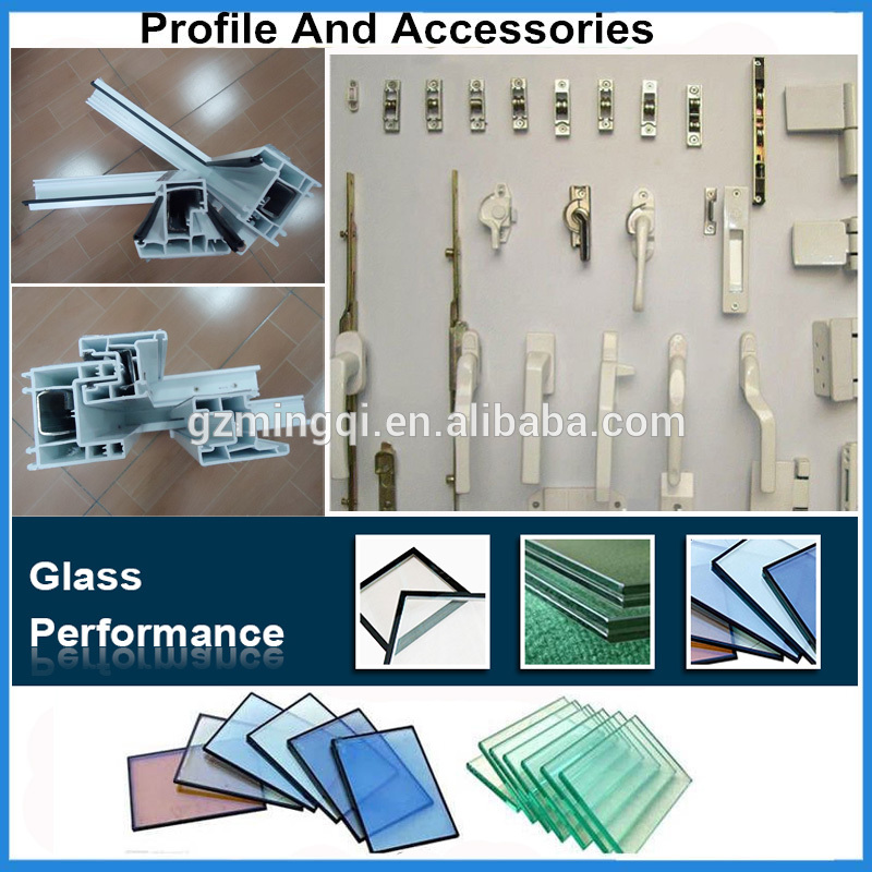 China upvc profile tempered glass doors supplier