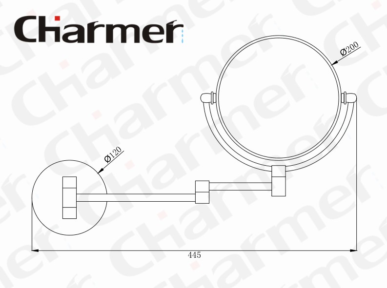 Charmer SW01101 Surround Light Chrome Mirror