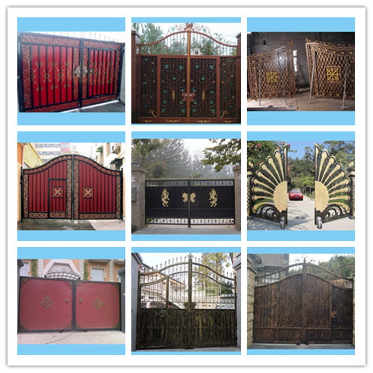 R0136 Modern style solid wrought iron gates for sale