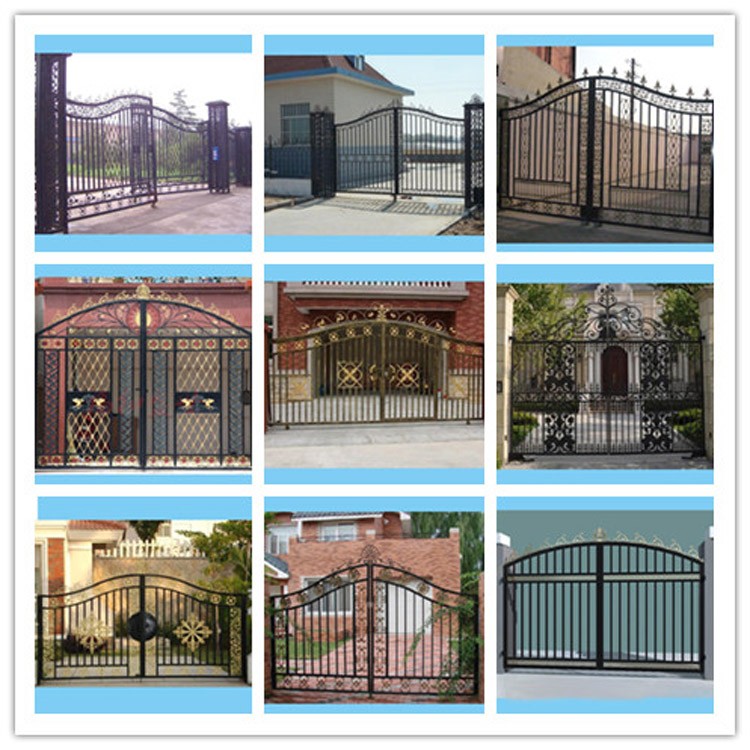 R0136 Modern style solid wrought iron gates for sale