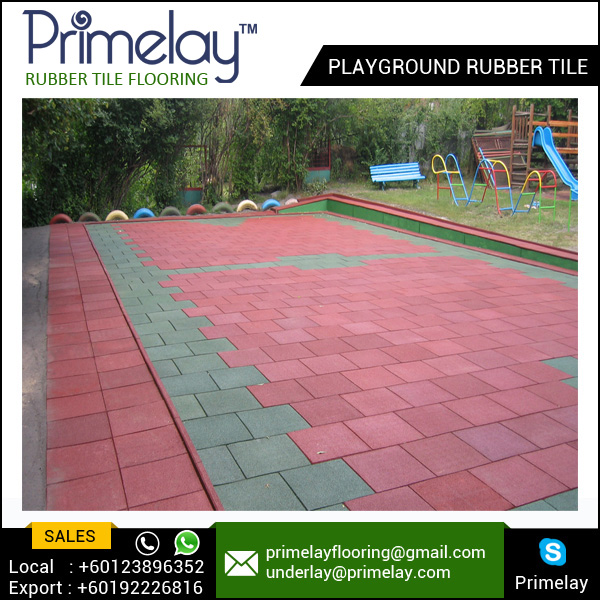 Heavy Duty Playground Rubber Tiles / Outdoor Flooring / Kid Rubber Floor Mat