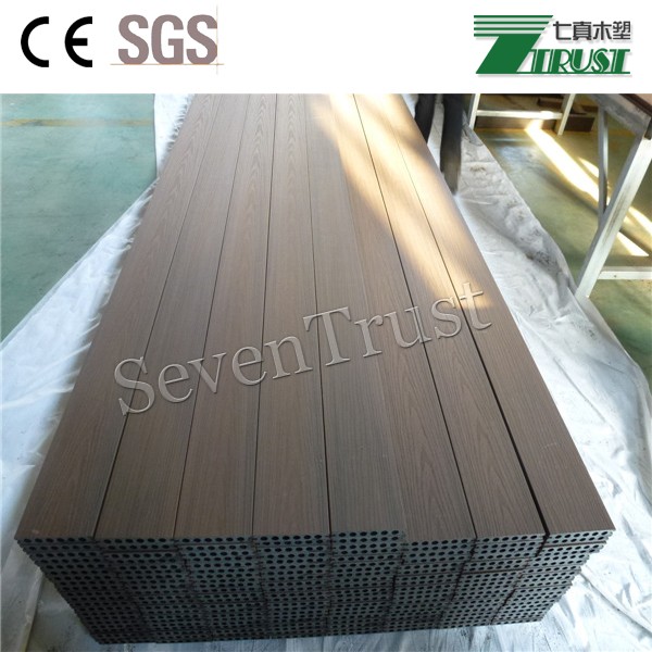 Co-extrusion wpc decking, co extruded decking, extruded plastic composite decking