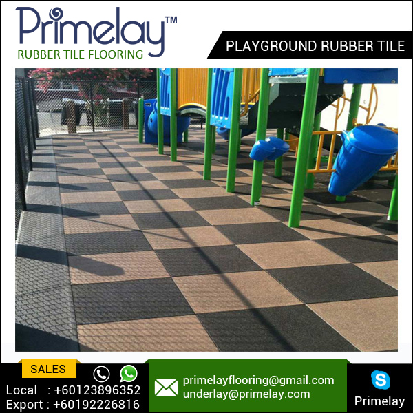 Heavy Duty Playground Rubber Tiles / Outdoor Flooring / Kid Rubber Floor Mat