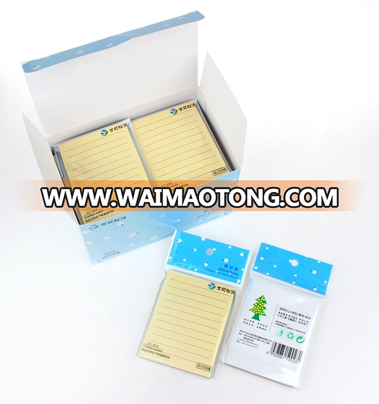 wholesale 4 color 3*4 inches sticky note with line China factory supply