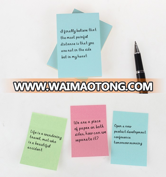 wholesale 2"*3" custom sticky note for school and office