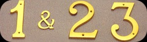 Brass Alphabet and House Number