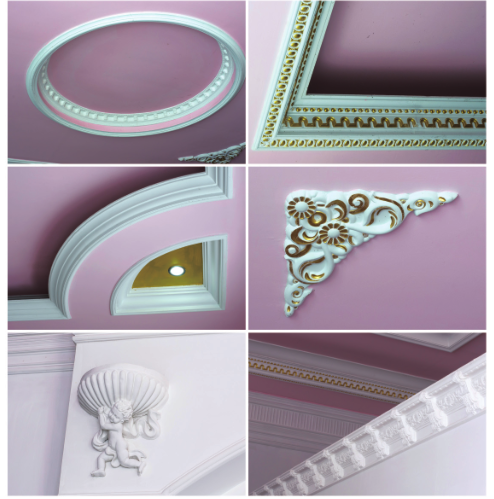 Gypsum plaster ceiling cornice mould