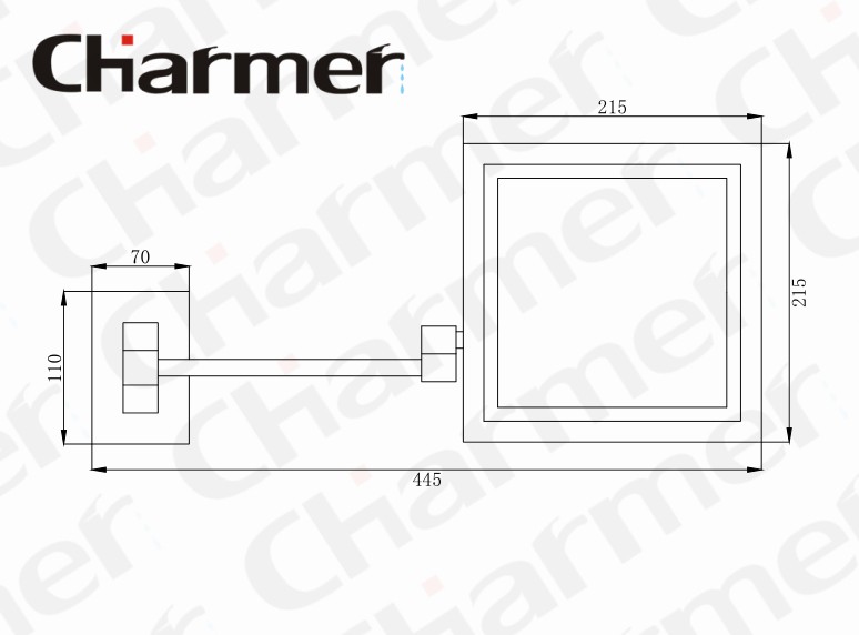 Charmer SW01113 Elite Collection Chrome LED Mirror