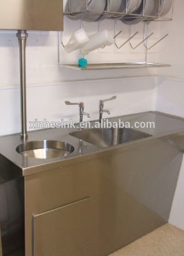 304 or 316 Stainless Steel multifunctional medical sluice sink for hospital sanitary public use