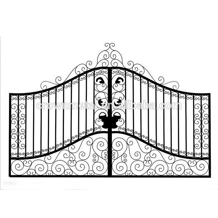 R0136 Modern style solid wrought iron gates for sale