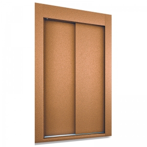 Steel Railed Three Panel elevator Cabin Door