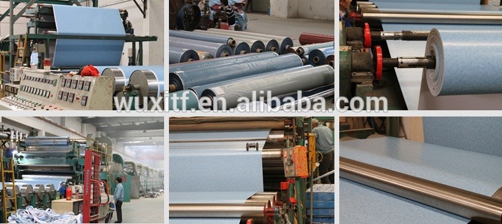 Anti-skidding commercial vinyl flooring rolls, school floor carpet roll with CE/ISO