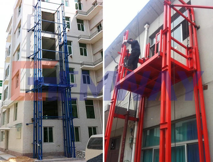 Cheap good outdoor building lift elevator for cargo lifting