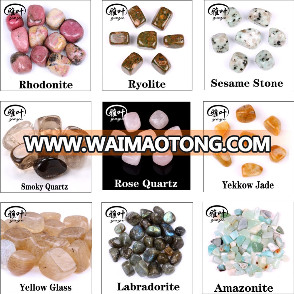 Wholesale Natural semi precious engraved tumbled stone