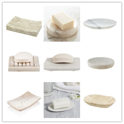 Nature Marble Stone Bathroom Tray Carrara white square soap dish with Best Price