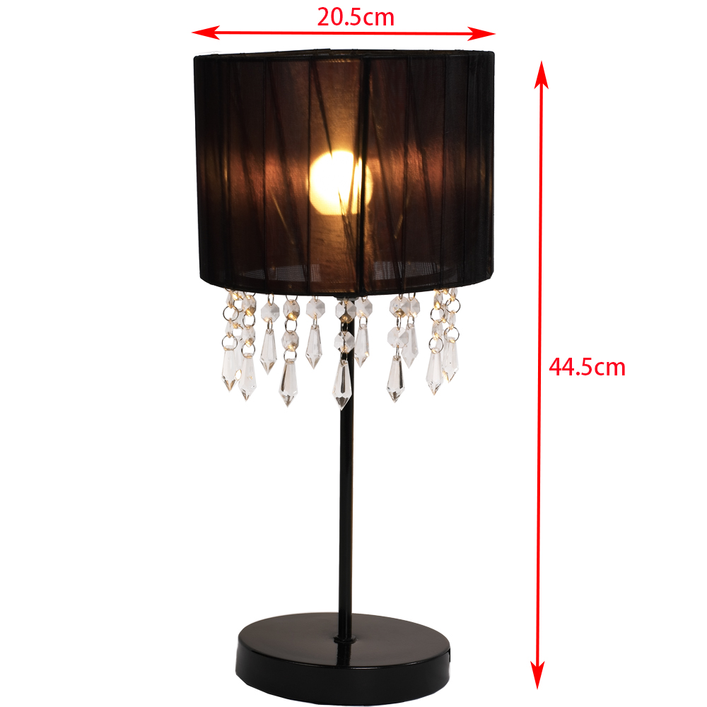 2016 decorative touch table lamp black shade lamp NS-121137