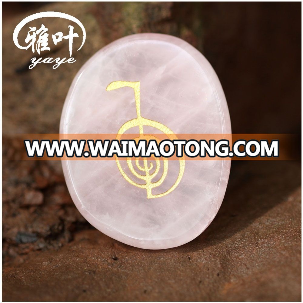 Wholesale Healing Crystal Reiki Stone Rose Quartz Runes Stones