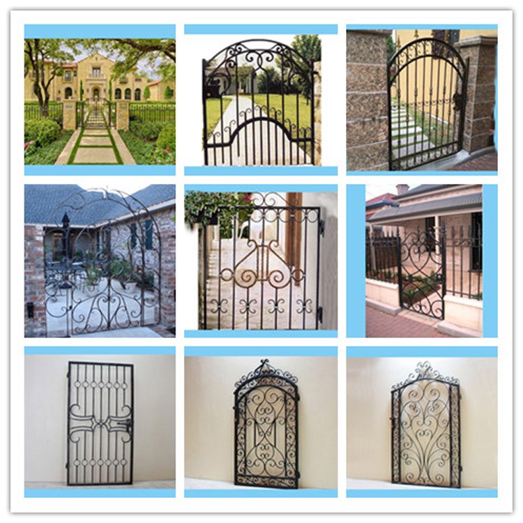 R0136 Modern style solid wrought iron gates for sale