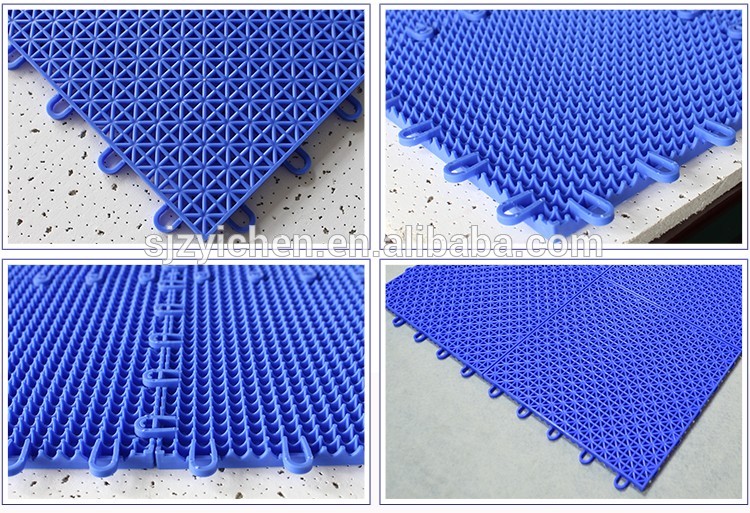 Waterproof PP material synthetic badminton court flooring tile india