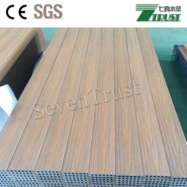 Co-extrusion wpc decking, co extruded decking, extruded plastic composite decking