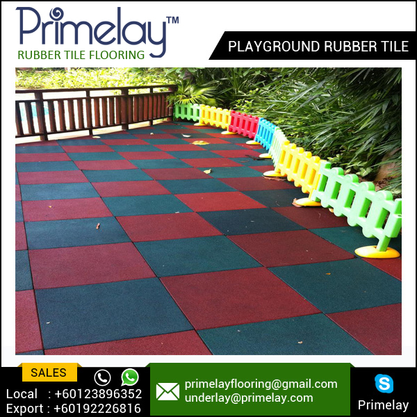 Heavy Duty Playground Rubber Tiles / Outdoor Flooring / Kid Rubber Floor Mat