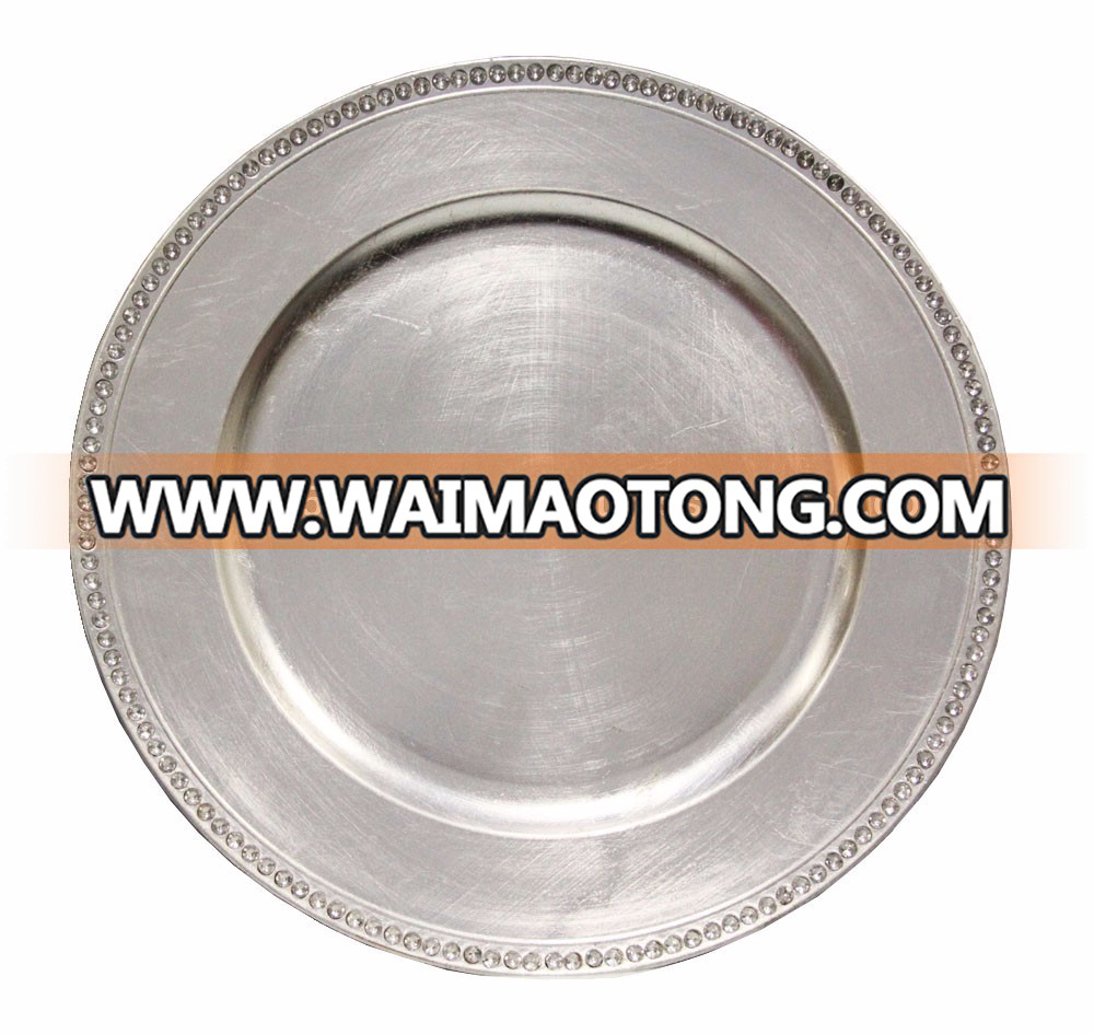 Stainless Steel Wedding Food Charger Plates