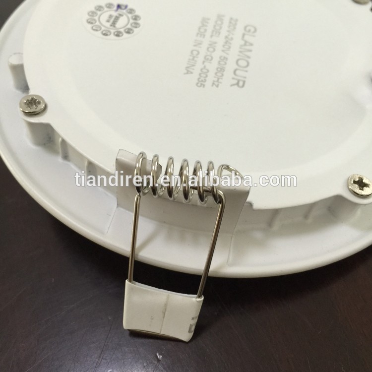 residential and commercial 9w recessed round led panel ceiling light aluminum body PC cover with CE ROHS certification