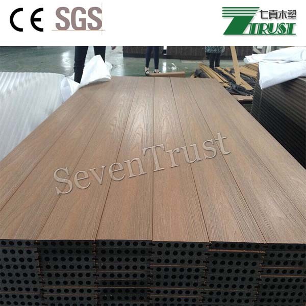 Co-extrusion wpc decking, co extruded decking, extruded plastic composite decking