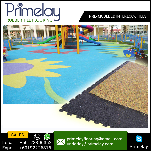 Heavy Duty and Lightweight Playground Outdoor Rubber Flooring