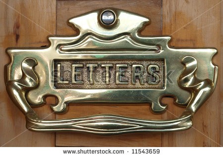 Antique Brass Letter Plate