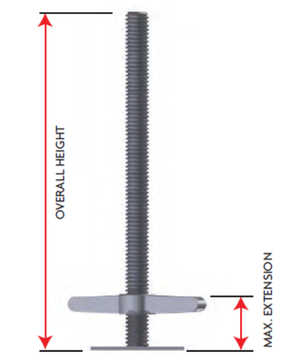 32mm diameter Base Screw floor Lift Jack Scaffolding Adjustable screw jack base