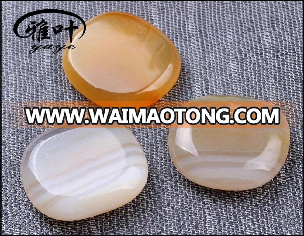 Engraved Words Natural Carnelian Palm Stone