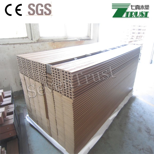 Co-extrusion wpc decking, co extruded decking, extruded plastic composite decking