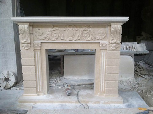 French simple marble frame outdoor fireplace from China