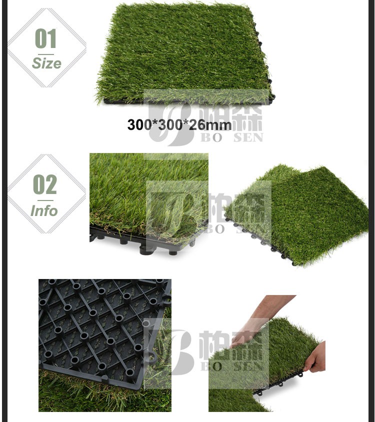 Garden interlocking outdoor Deck Grass deck Tiles